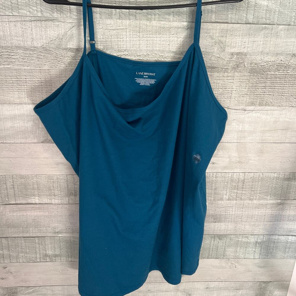 Lane Bryant Tank Top Camisole 26/28 Blue Under Tee Casual Everyday Basic 1109